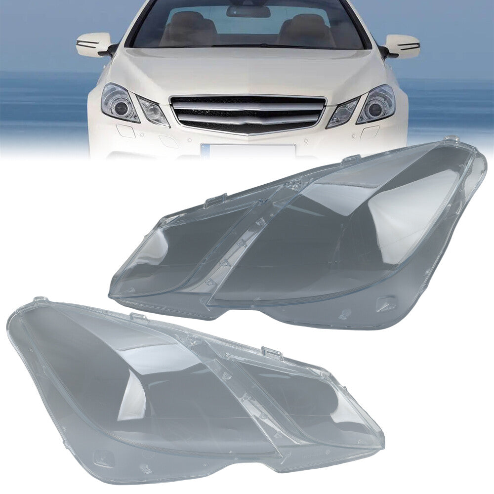 2¡Á F¨¹r for Mercedes-Benz E Class W207 C207 10-13 Scheinwerferglas Abdeckung L+R NEU