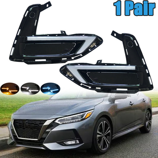 1Pair LED DRL Fog Lamp Light Daytime Running Light for Nissan Sentra 2020-2022