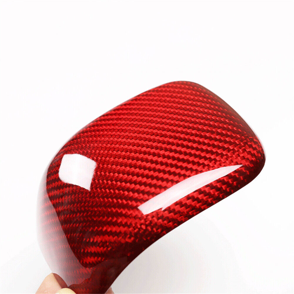 Real Red Carbon Fiber Gear Shift Knob Cover for Benz A CLA Class W177 2019-2022