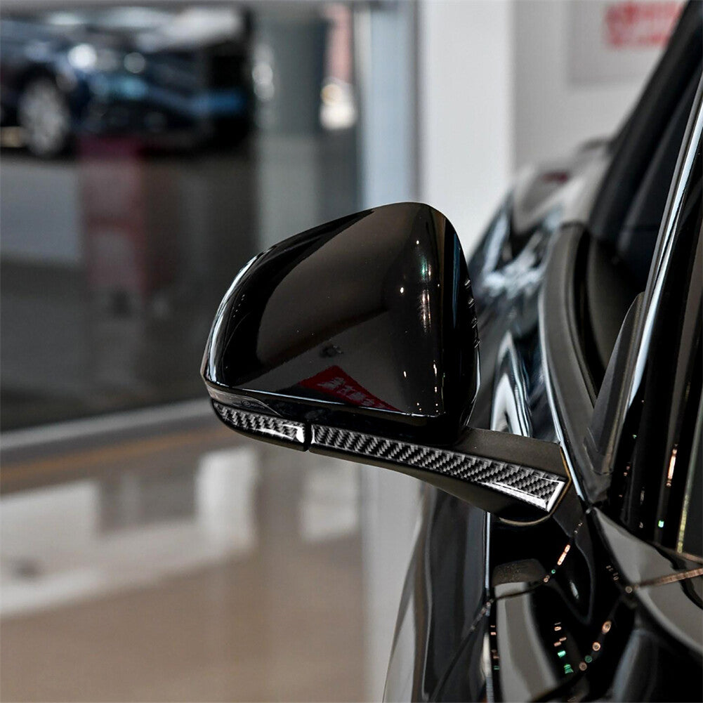4PCS Carbon Fiber Side Mirror Cover Trim Sticker Fit  for ford  for Mustang 2015-2018