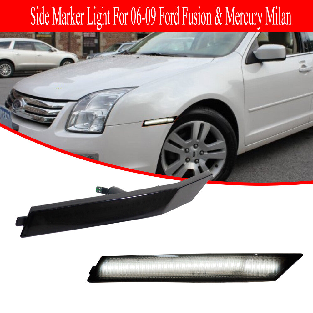 [Plug and Play] White front side marker lights for 06-09 for Ford Fusion and for Mercury Milan
