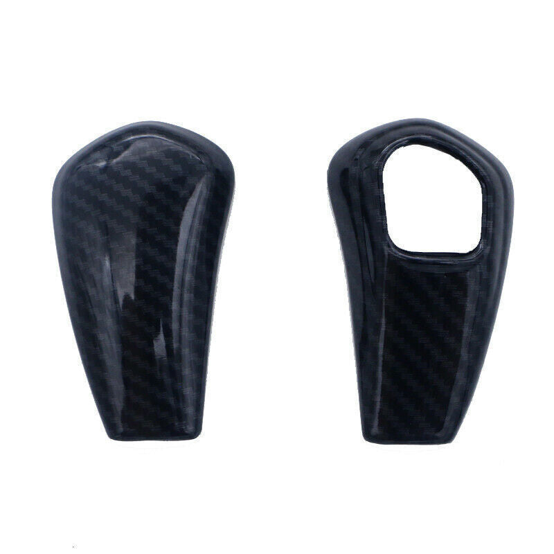 Gear Shift Knob Head Cover Trim 2PCS Fit for Honda CRV CR-V 2012-16 Carbon Fiber