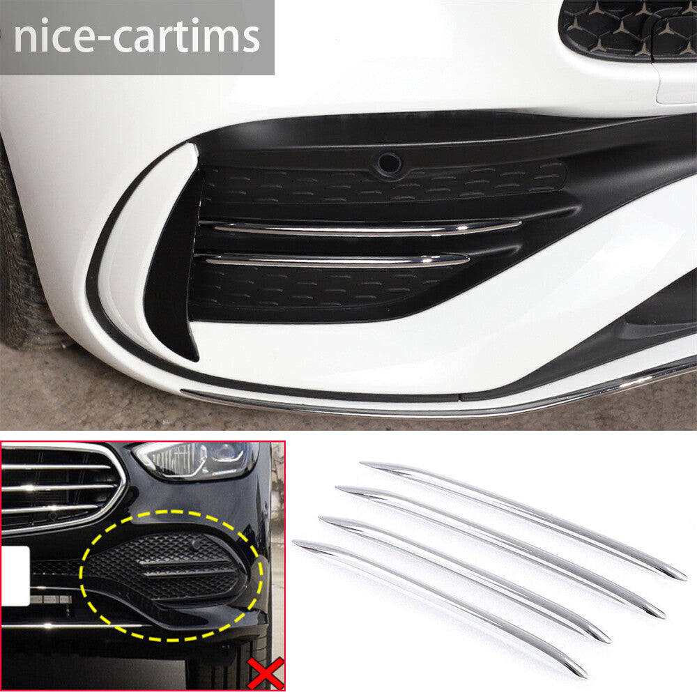 Chrome ABS Front Bumper Grille Fog Light Trim for Mercedes-Benz C Class W206 22+