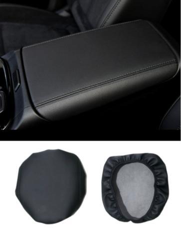 Black leather console armrest box panel cap for Hyundai for Tucson 2022 - 2024
