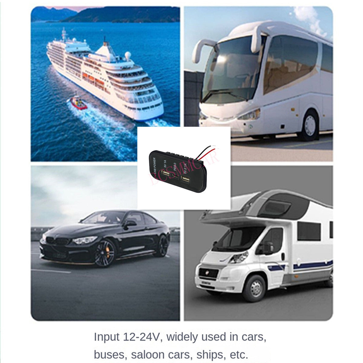 Car USB for Charger Socket Adapter 3Port Interior Charge Accessories For Phone Table