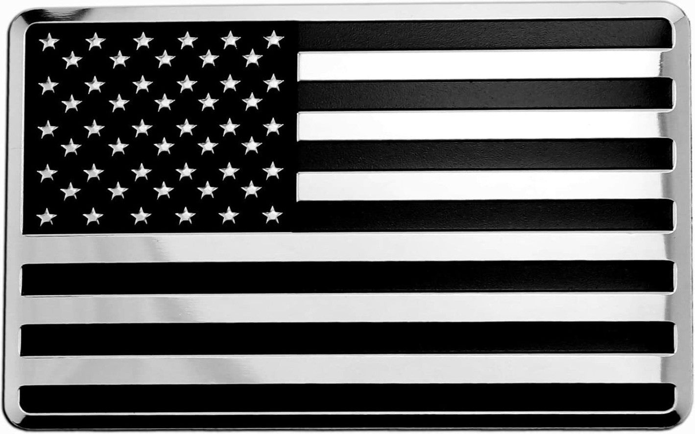 Car side fender rear trunk badge decal chrome black American flag for Jimsy 1 piece