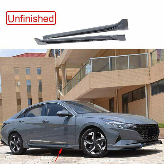 for Hyundai for Elantra 2021-2023 Unpainted Side Skirt Extension Bumper Lip Body Kit