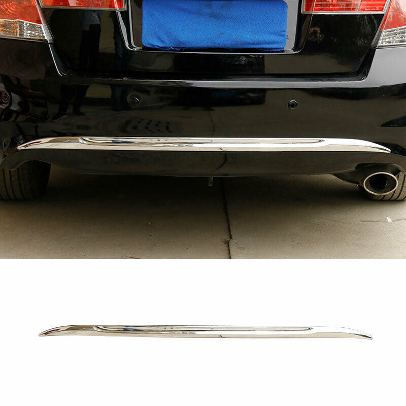 for Honda Accord 8th 2008-2012 Chrome Rear Bumper Spoiler Strip Guard Cover Trim