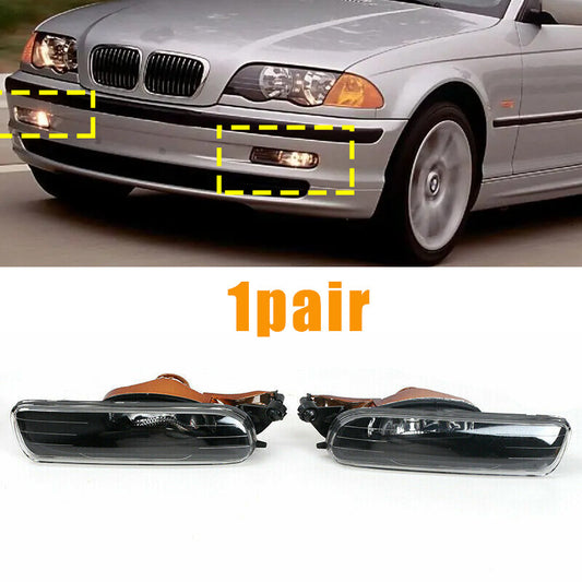 Pair for BMW E46 323i 1999-2001 Front Fog Light Bumper Without bulbs