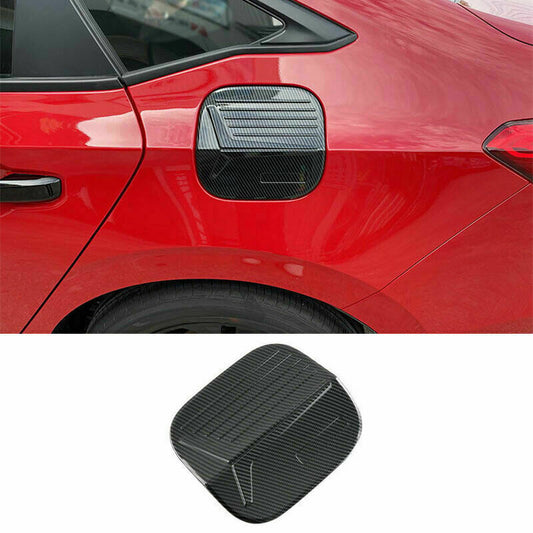 Fo for Honda for Civic 11th 2022-2023 Carbon Fiber Look Fuel Tank Cap Oil Gas Cover Trim
