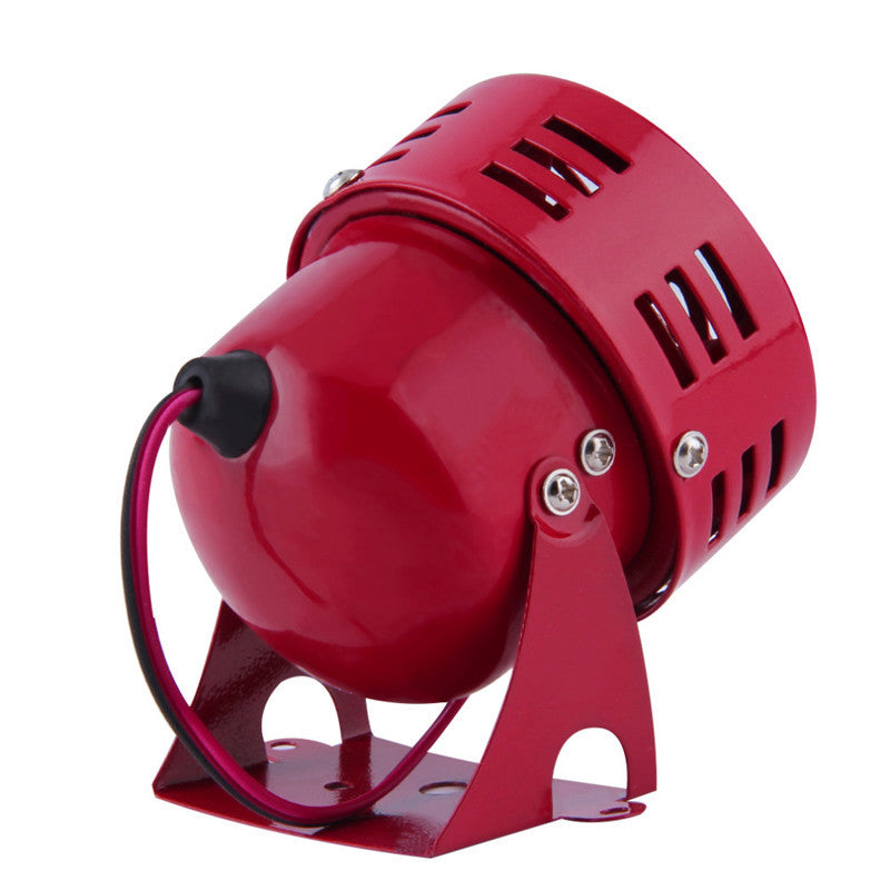 12V Motorcycle Horns Air Raid Siren Horn Driven Red Universal Speaker