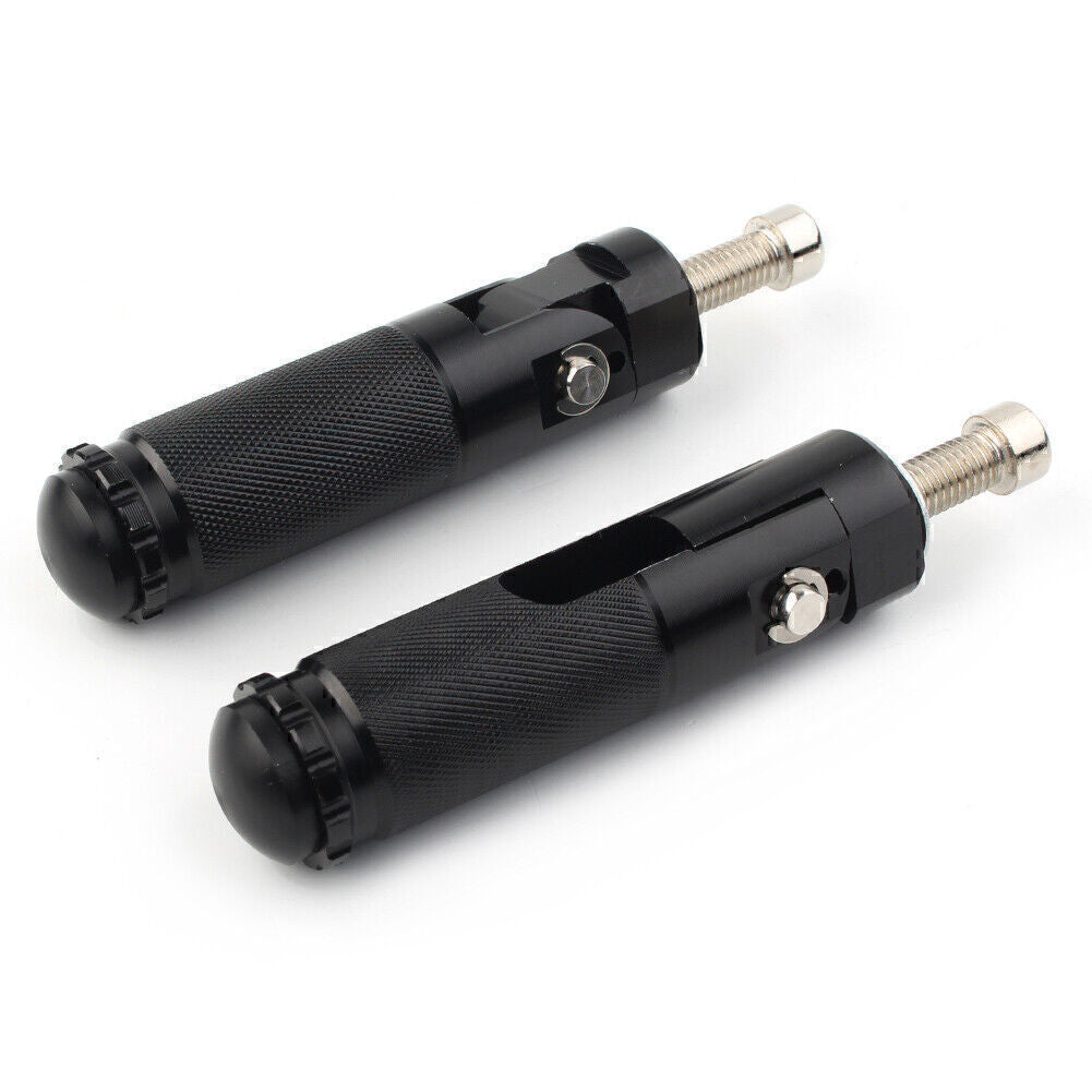 CNC Universal Bike Folding Foot Pegs Footpegs Rear Set Pedals Black