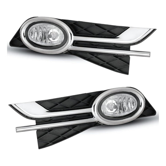 Left+Right Fog Lights For 2014-2017 for Honda Odyssey Clear Lens Lamps+Switch+Bezels