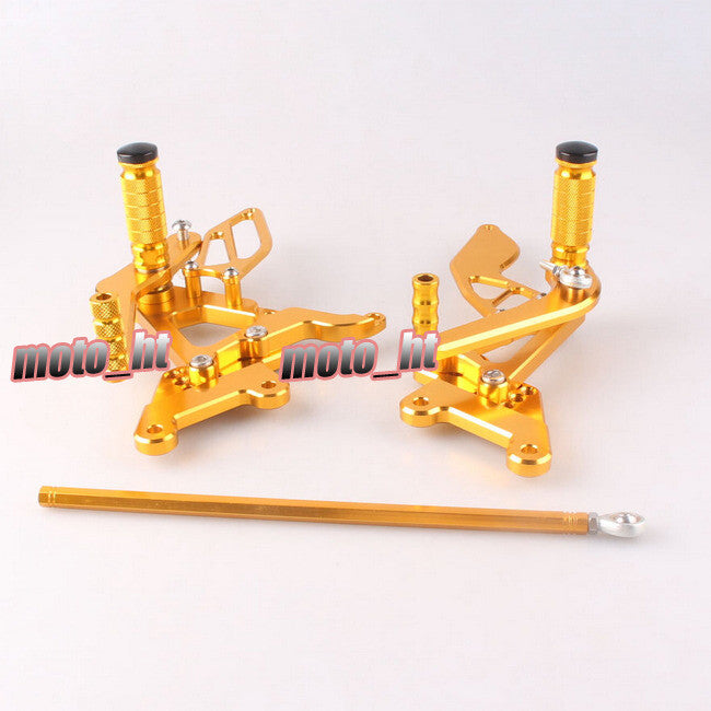 for Yamaha YZF R6 2003 2004 2005 Black CNC Motorcycle Rearsets Footpegs