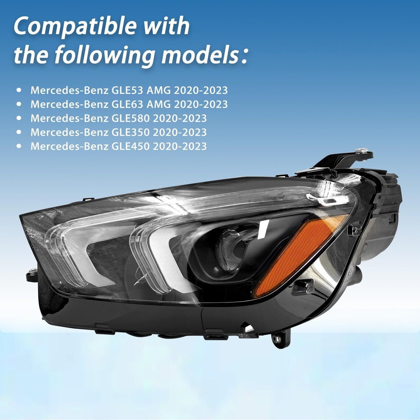 LED Headlight Left Side For 2020-2022 for Mercedes-Benz GLE Class
