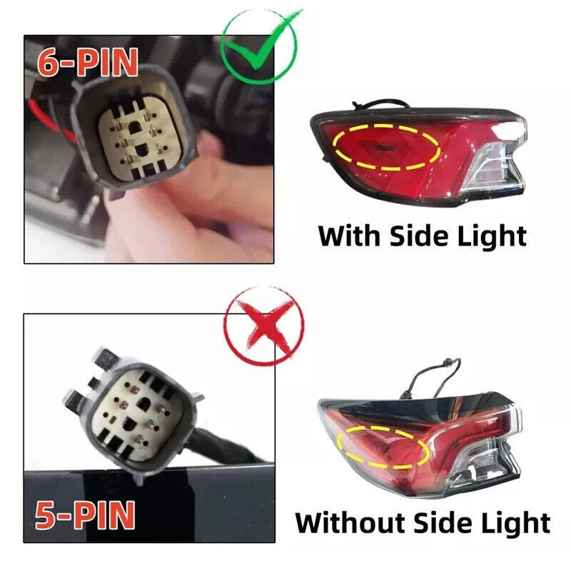 1Pcs for Ford Escape 2020 2021-22 Outer Left Rear LED TailLight Brake Lamp 6PIN