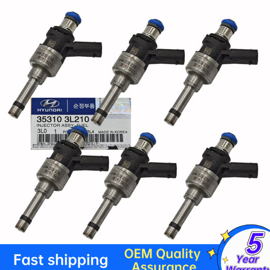 6X Fuel Injector for Kia Telluride Sedona Sorento Cadenza 2019-24 353103L210