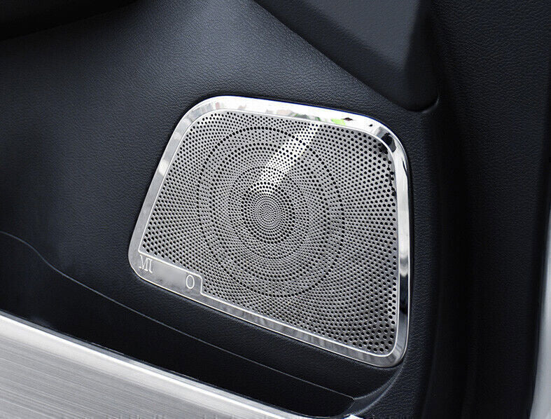 for Nissan Murano 15-2024 Silver Steel Inner Door Speaker Frame Cover Trim 4PCS