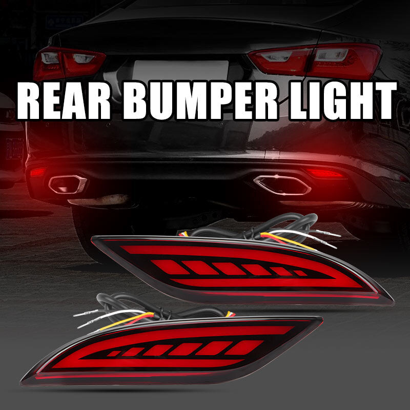 2PCS LED Rear Bumper Reflector Brake Tail Light Lamp for Chevrolet Malibu 16-22