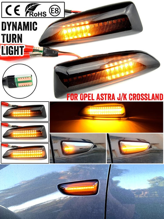 Dynamic Side Marker Turn Light for Opel Astra J Crossland Grandland Insignia