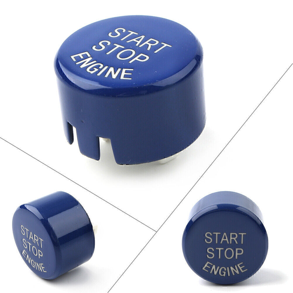 Fit for BMW 5 Series G30 G Chassis Cars Engine Start Stop Button Cover Trim Blue