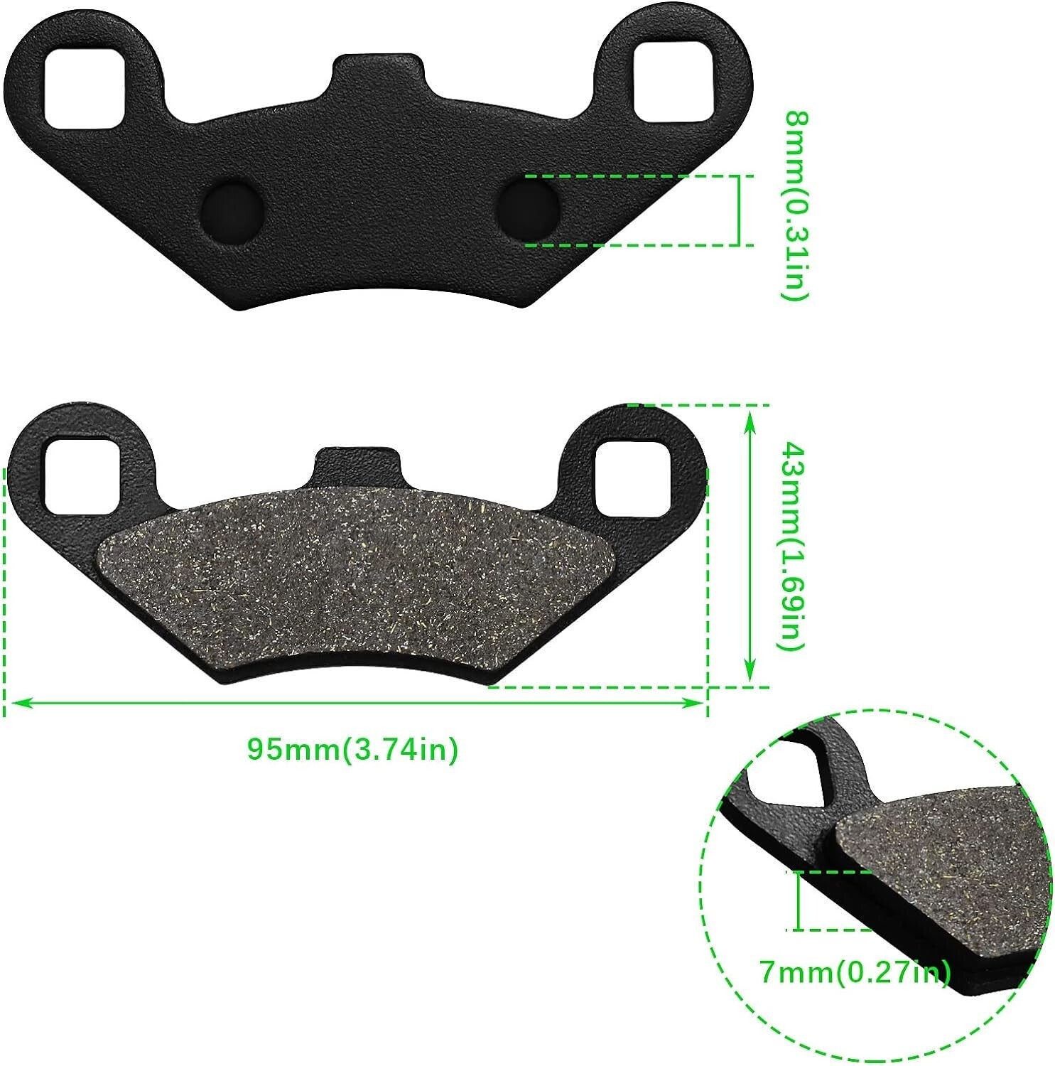 Front and Rear Brake Pads for POLARIS Sportsman 800 EFI 2010-2013/Sportsman 570