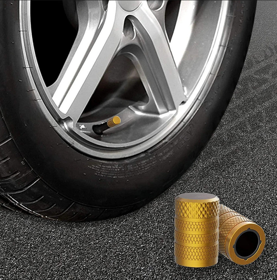 4-piece car tire valve cover rod air dust cover dice gold for smart for Subaru for Saab