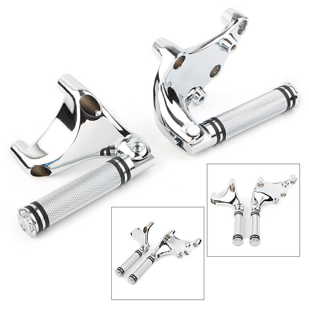 2x Chrome Rear Passenger Footrest Peg Mount Fit 2014-2021 for Harley SuperLow XL883L