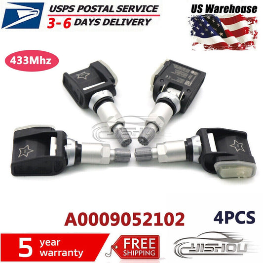 4PCS TPMS A0009052102 Tire Pressure Sensor for Mercedes-Benz W213 E-class CLS