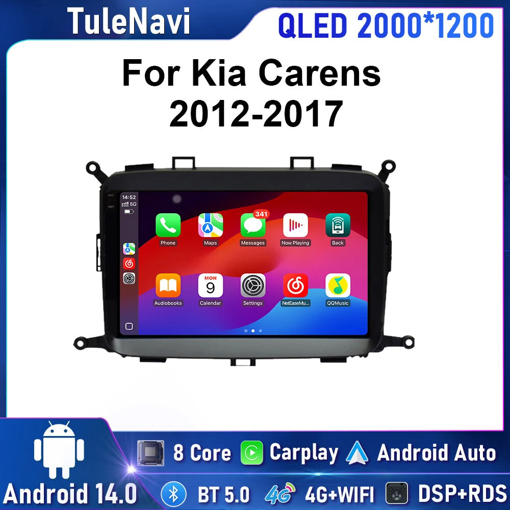 for Kia Carens 2012-2017 Android Car Radio GPS CarPlay Multimedia Player Screen
