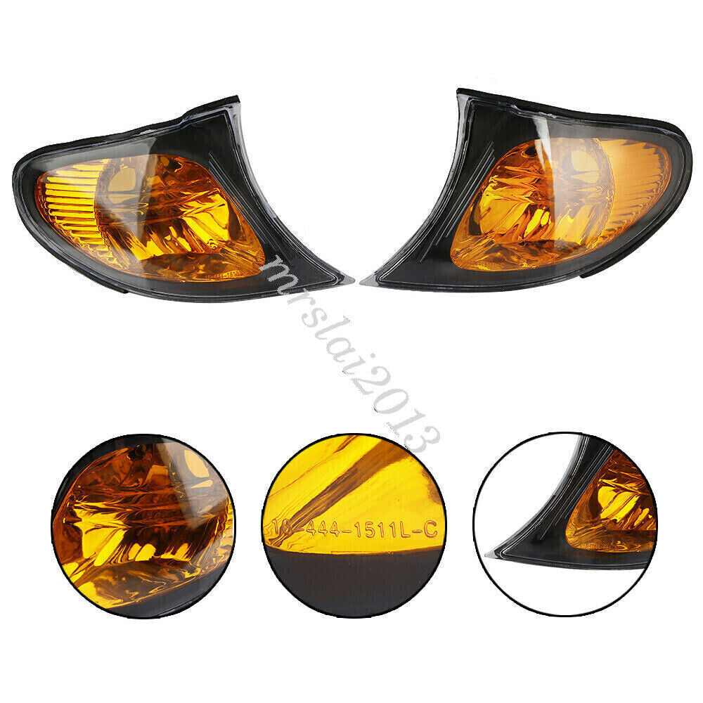 for BMW 3 Series E46 2002-2005 Pair Sedan Wagon Amber Turn Signal Corner Lights