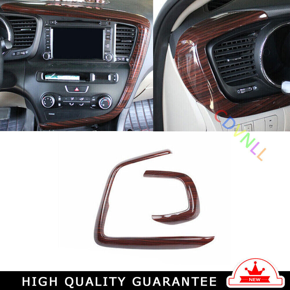 Middle Air Outlet Vent Strip Cover for Kia K5 Optima 2011-2015 Brown Wood Grain