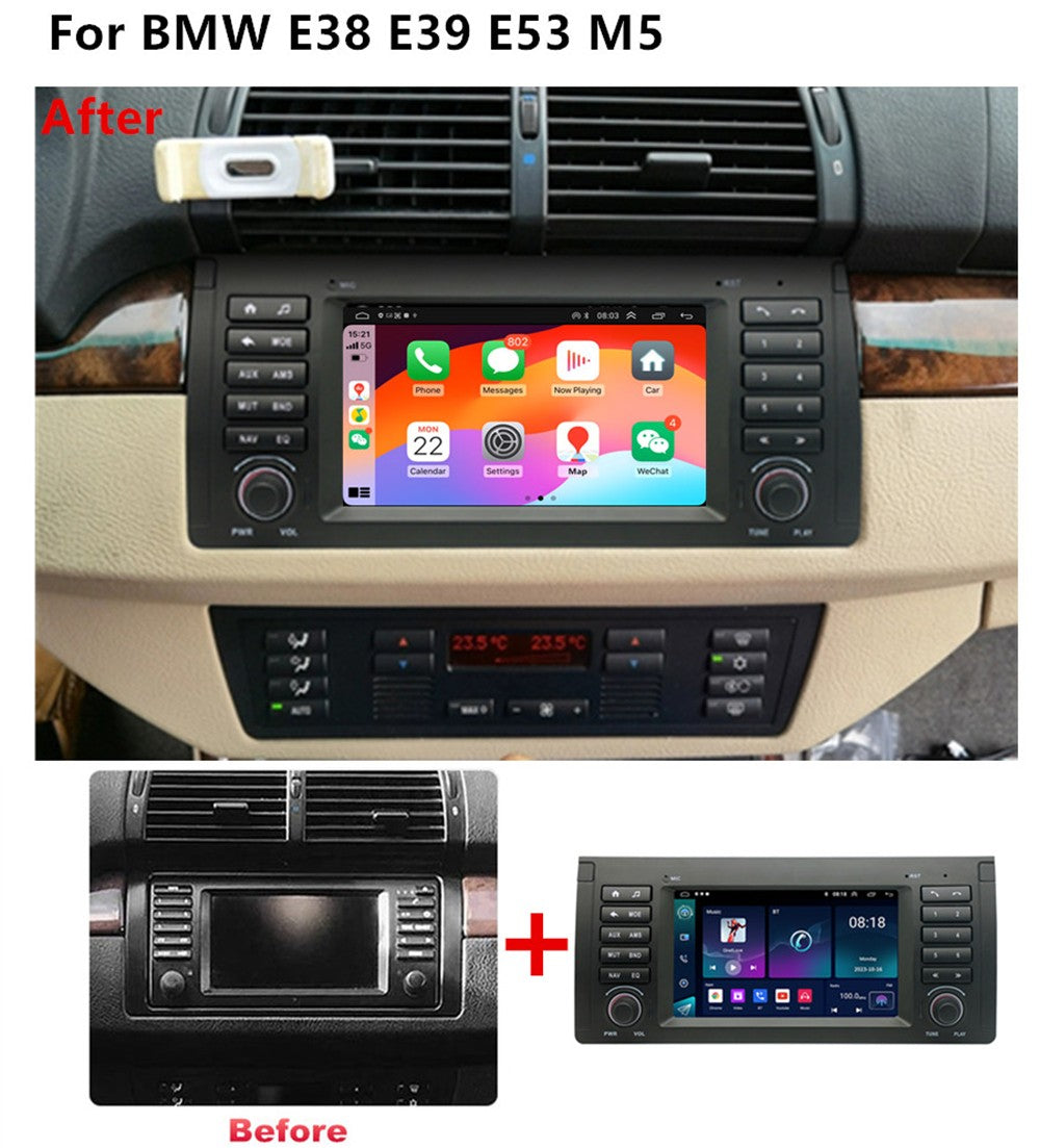 7Android 13 Support Carplay 32GB Car Stereo Radio GPS for BMW E38/39/53 M5 for X5