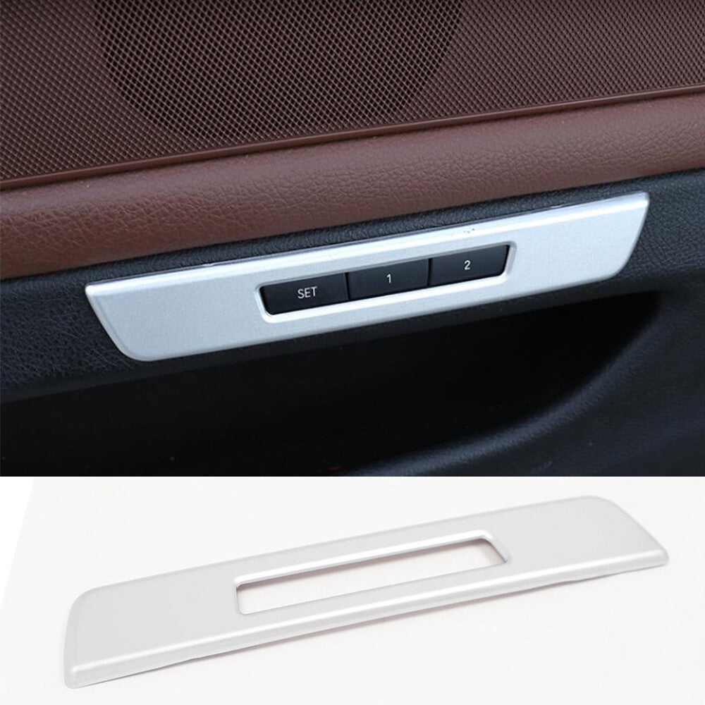 Silver ABS for Seat Memory Button Switch Panel Trim for BMW 5 Series 5GT F10 2011-17