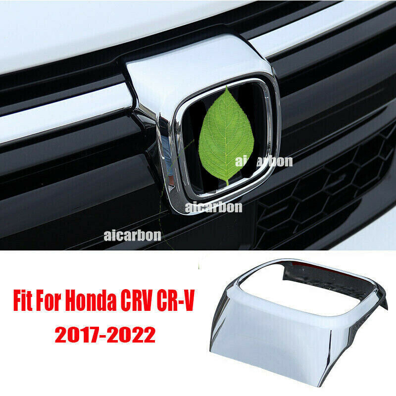 for HONDA CR-V CRV 2017-2022 Chrome Front Grille Logo Decor Frame Cover Trim ABS