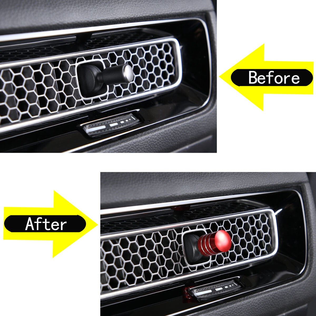 5-piece black alloy center control AC volume knob ring suitable for Ford Maverick 22-23