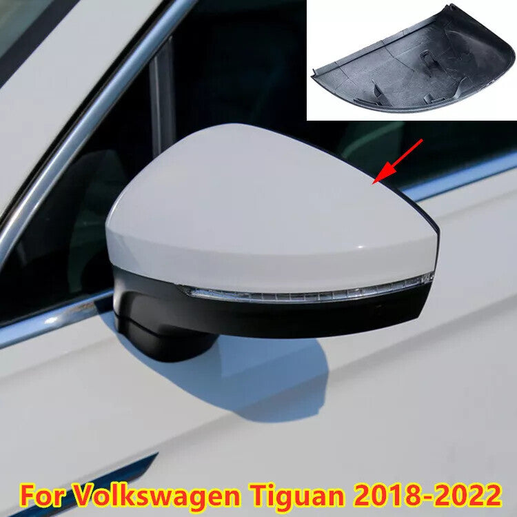 for Volkswagen for Tiguan 2018-2022 White Left RearView Side Mirror Cover Replace 1x
