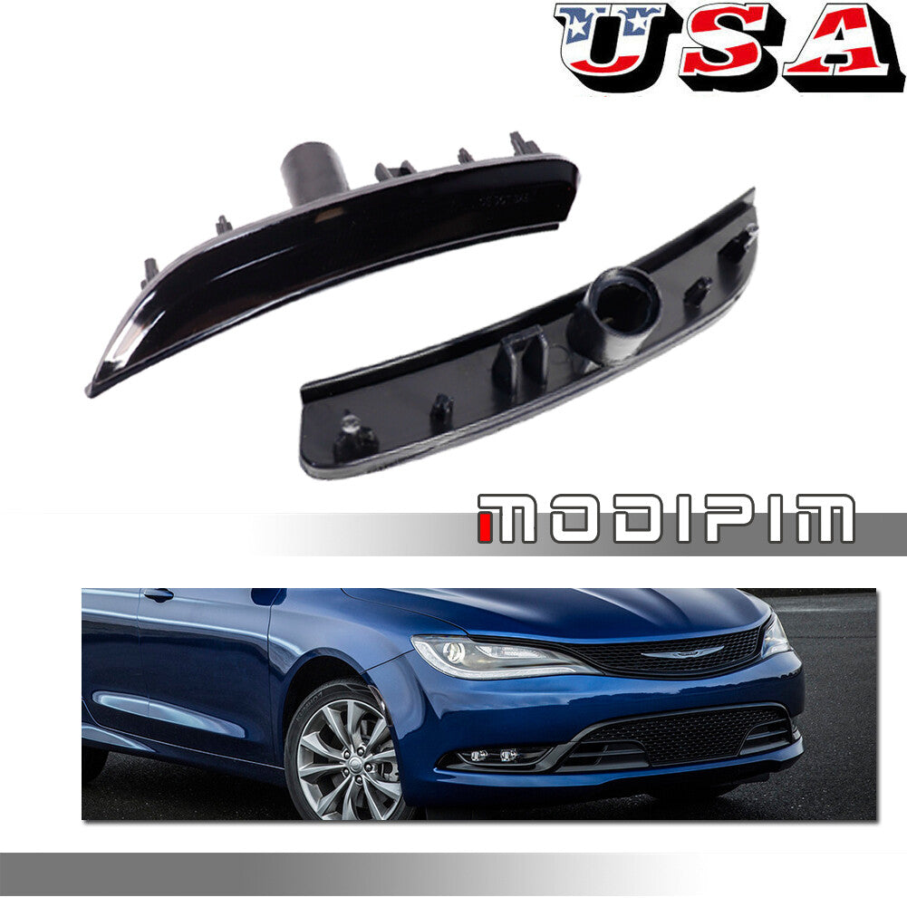 Smoked Side Marker Signal Light Housing Kit for 2015, 2016, and 2017 for Chrysler 200
