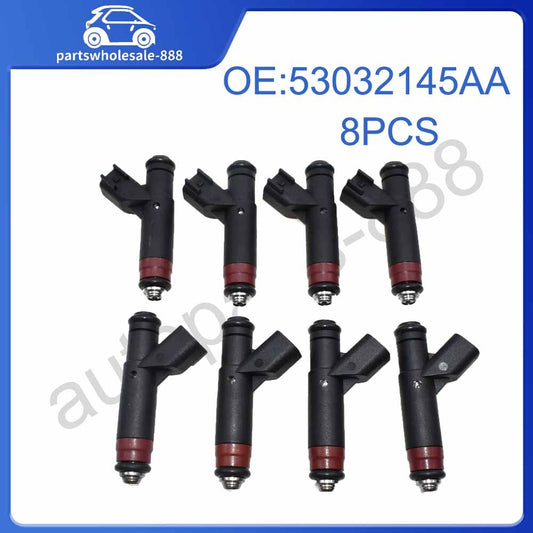 8pcs 53032145AA Fuel Injectors for 2001-2004 for Dodge Dakota for Jeep 4.7L 5.7L V8
