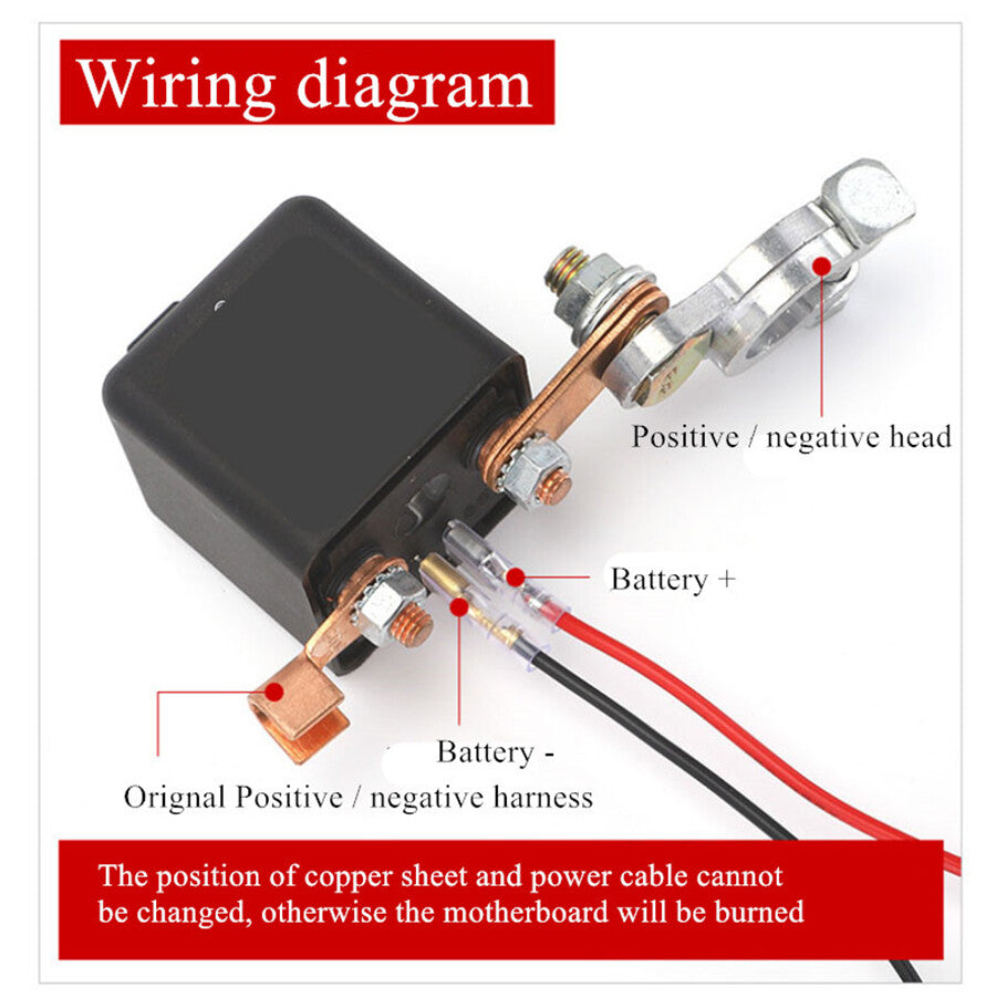 Universal Car Integrated Wireless Remote Control Battery Isolator Master Switche