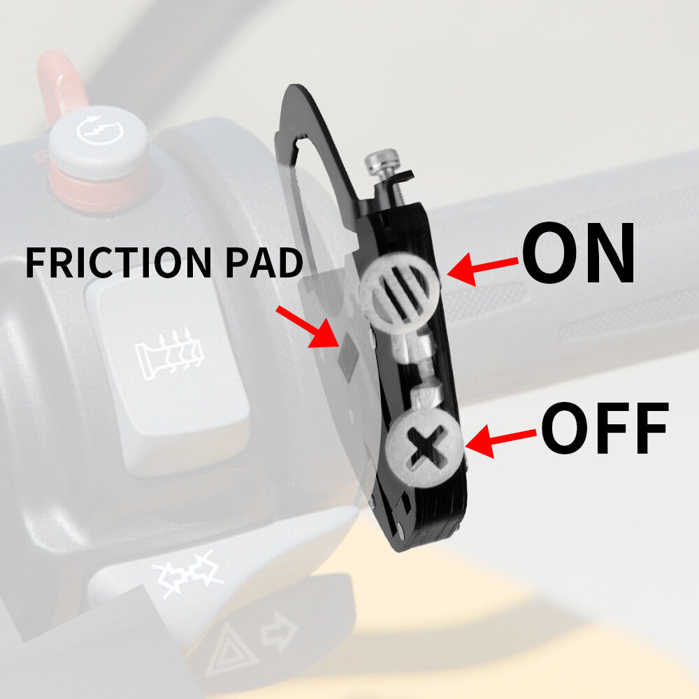Universal Motorcycle Cruise Control/Throttle Lock Assist Bottom Assist Kit