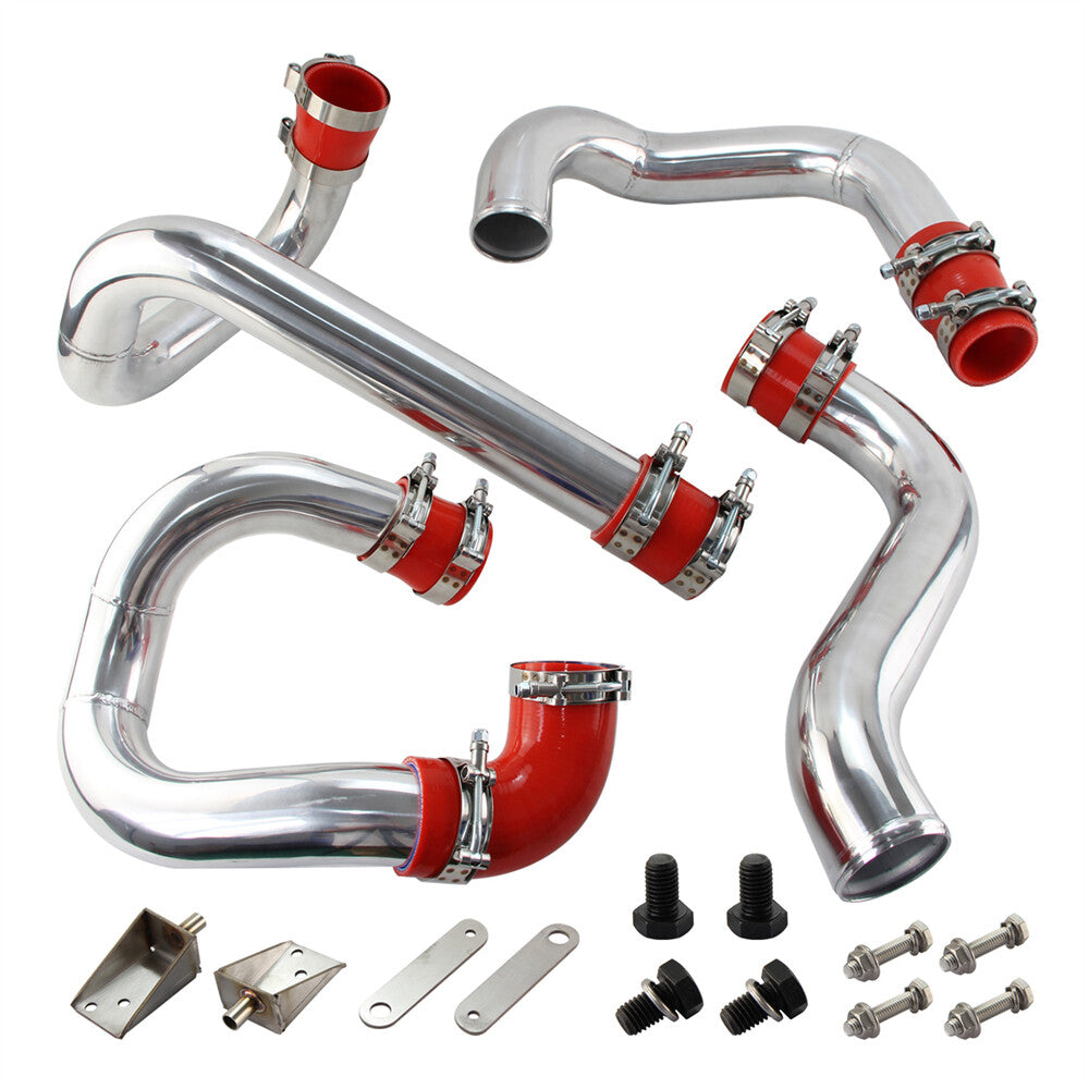 Front Mount Aluminum Intercooler Piping Kit for Hyundai for Genesis 2.0T 10-12 Red