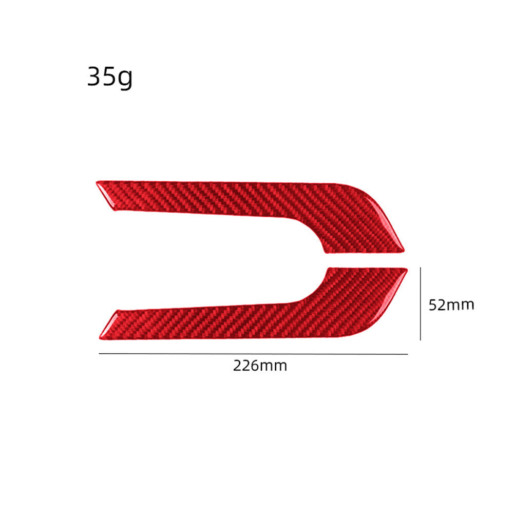 2Pcs Red Carbon Fiber Interior Armrest Side Cover Trim for Chrysler 300 2015-22