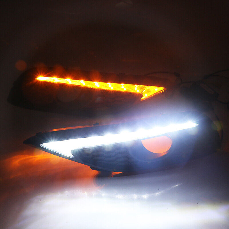 2 LED DRL front bumper fog light turn signals for Honda CRV CR-V 2012-2014