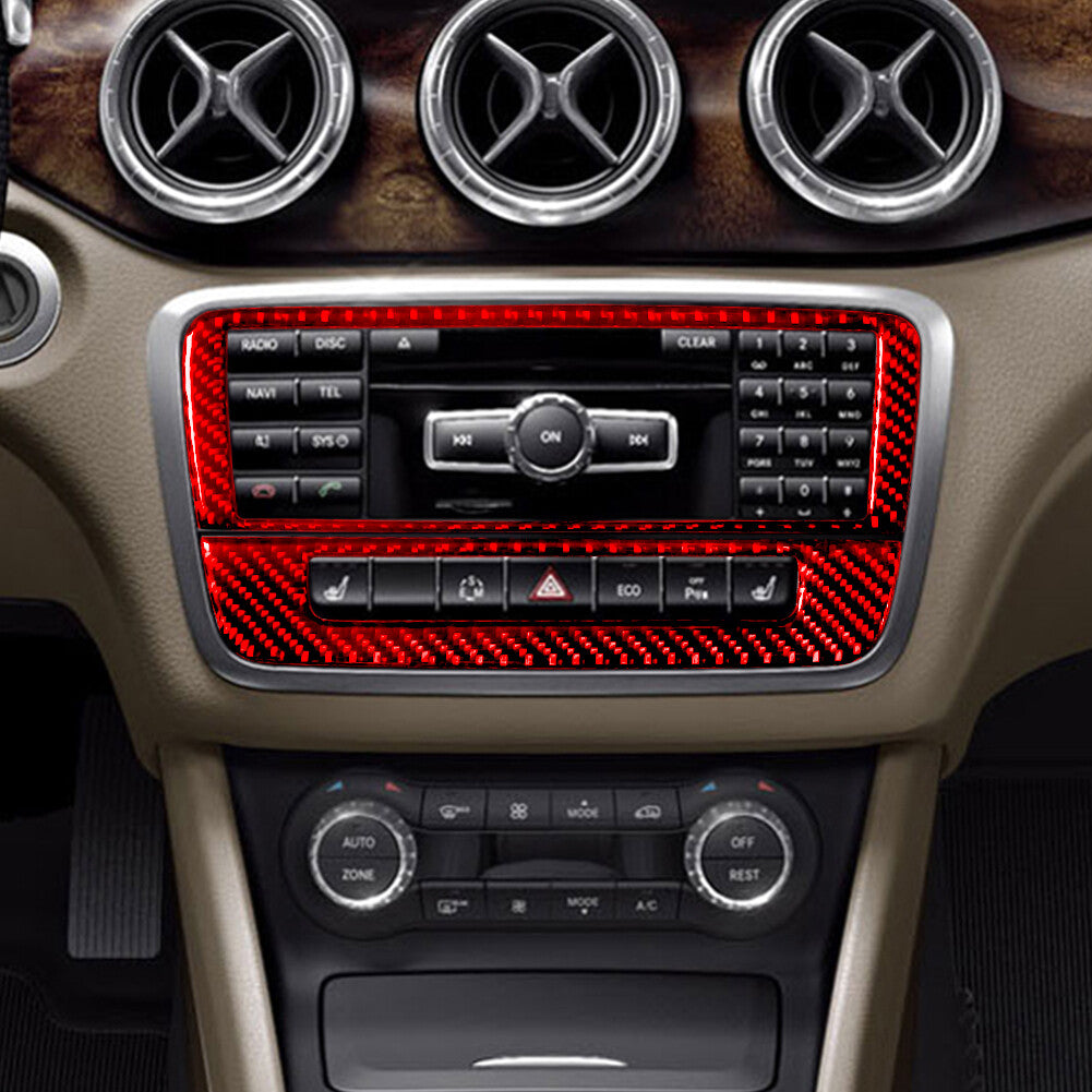 Red Central Control Trim Cover Type-A for Mercedes Benz CLA 2014-2018 GLA 15-18