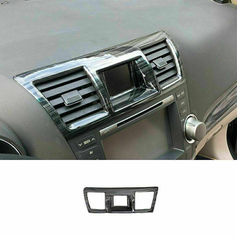 Black Wood Grain Front Middle Air Outlet Vent Trim for Toyota Highlander 2008-13
