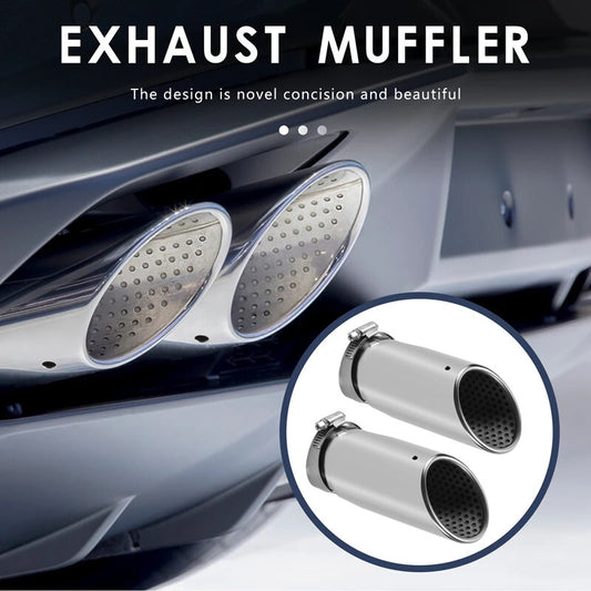 Car Exhaust Muffler Tip Stainless Steel Pipe Chrome 2Pcs for 10-13 for Benz C180 Kit
