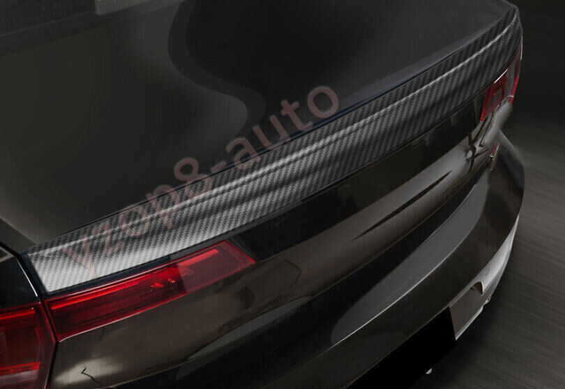 for Volvo S90 2017-2022 ABS Carbon Fiber Rear Trunk Spoiler Wing Flap Cover Trim