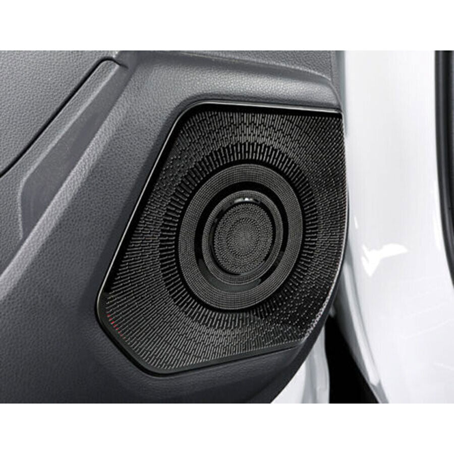 for Toyota Highlander 20-2024 Black Steel Inner Door Speaker Panel Cover Trim 4X