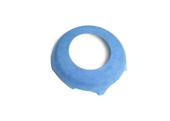 for Ford for Mustang 2015-2022 Dark Blue Suede Steering Wheel Cover Panel Trim 1PCS